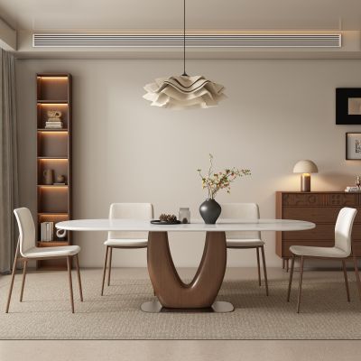 中古风侘寂餐厅餐桌椅