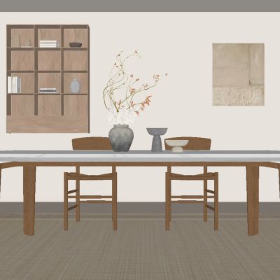 中古风餐厅餐桌椅