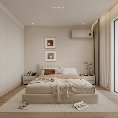 现代奶油风卧室