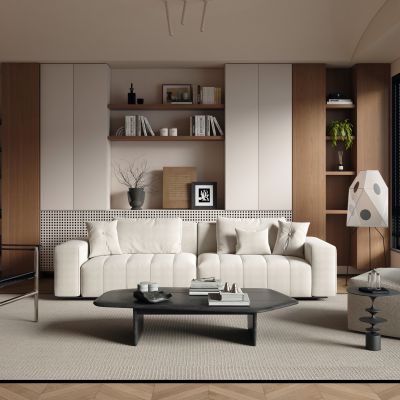 现代原木家居客厅 横厅 现代中古家居客厅