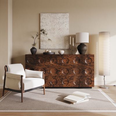 侘寂中古风玄关柜 边柜 储物柜3D模型