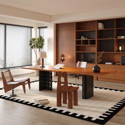 现代中古书房 卧室书房 客厅书房 开放式书房 别墅书房