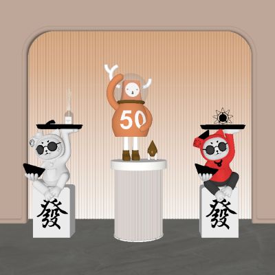 卡通雕塑公仔摆件