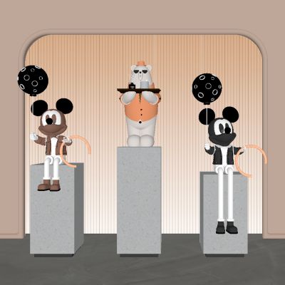 卡通雕塑公仔摆件