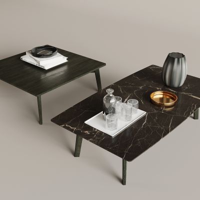 实木方桌茶几 大理石茶几