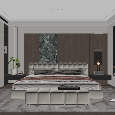 意式极简主卧室