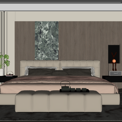 意式极简家装卧室