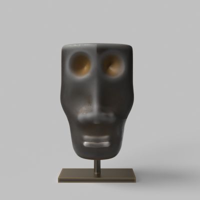 仿古做旧人面雕像