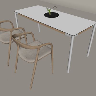 北欧奶油风餐桌椅 实木靠背扶手椅