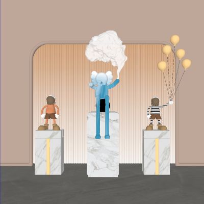 现代雕塑公仔饰品摆件