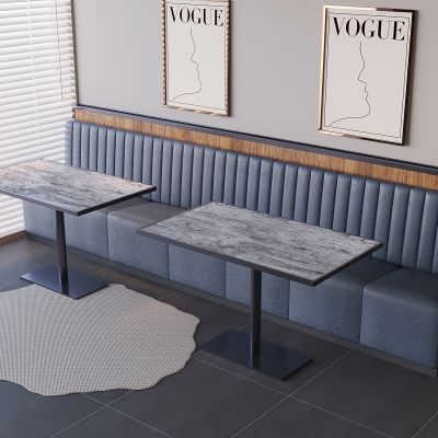 餐厅卡座软包沙发 咖啡厅卡座沙发 实木餐桌