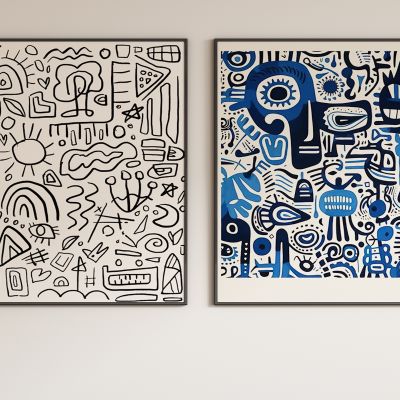 现代抽象装饰画挂画