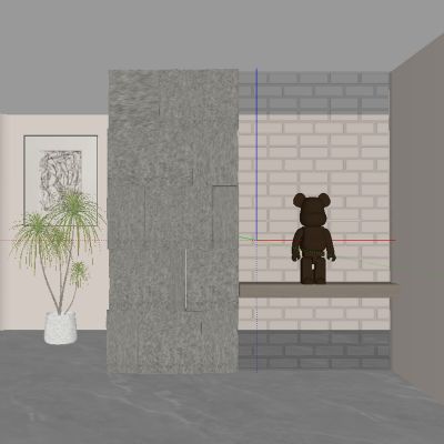 现代玄关过道 隔断