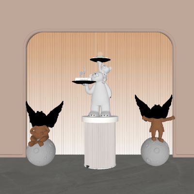 现代雕塑公仔饰品摆件