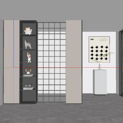 现代玄关过道 隔断