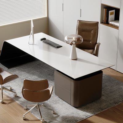 北欧办公桌椅组合 旋转老板椅办公椅