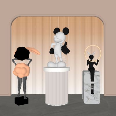 现代雕塑公仔饰品摆件