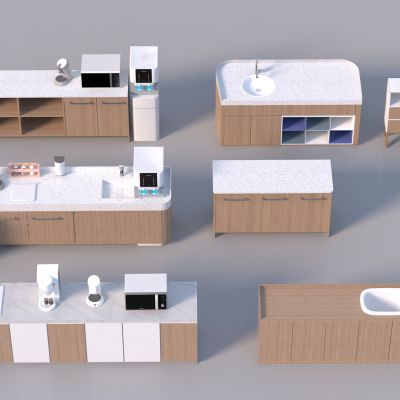 现代水吧台 茶吧台 