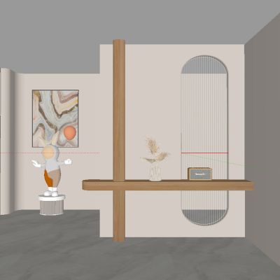 现代玄关过道 隔断