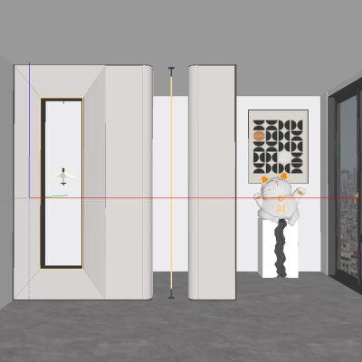 现代玄关过道 隔断