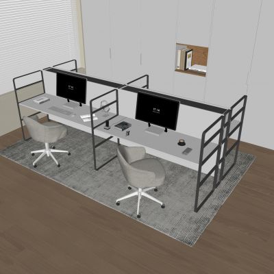 实木办公桌旋转椅 苹果台式电脑 鼠标键盘