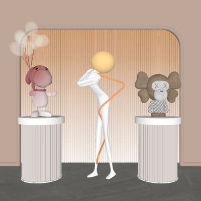 现代雕塑公仔饰品摆件