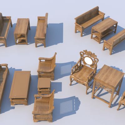 中式茶桌椅 中式古风家具 