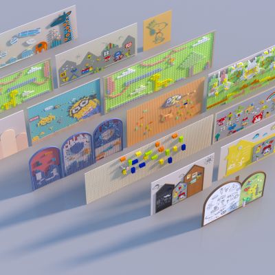 现代儿童背景墙 