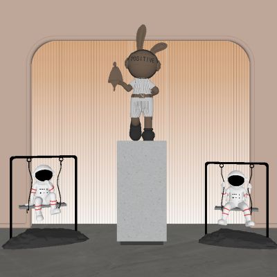 现代雕塑公仔饰品摆件