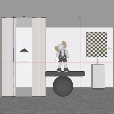 现代玄关过道 隔断