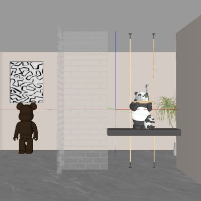 现代玄关过道 隔断