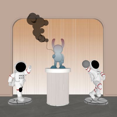 现代雕塑公仔饰品摆件