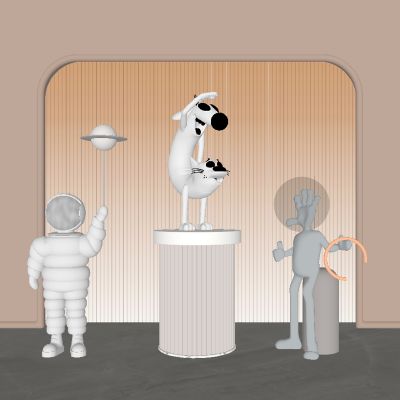 现代雕塑公仔饰品摆件