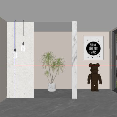 现代玄关过道 隔断