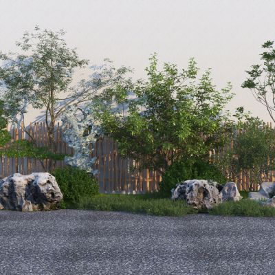 新中式庭院景观小品