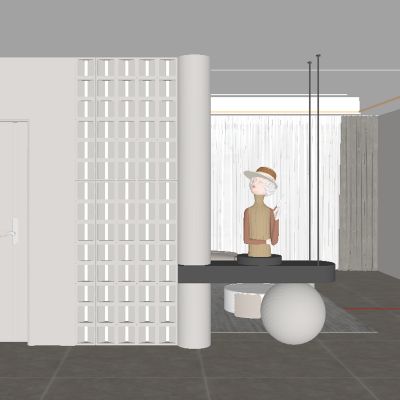 现代玄关过道 隔断