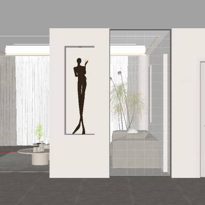 现代玄关过道 隔断