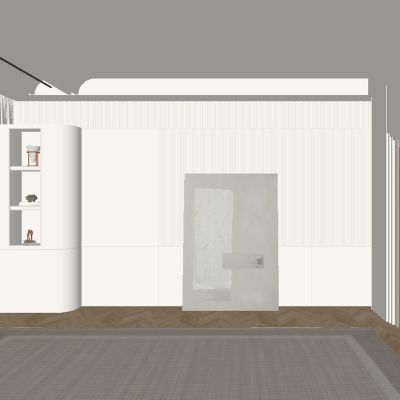 奶油风客厅背景墙