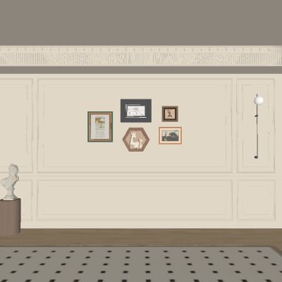 中古风客厅背景墙