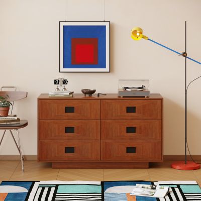 中古玄关柜 边柜 端景柜玄关柜 矮柜 现代中古六斗柜 收纳柜3D模型