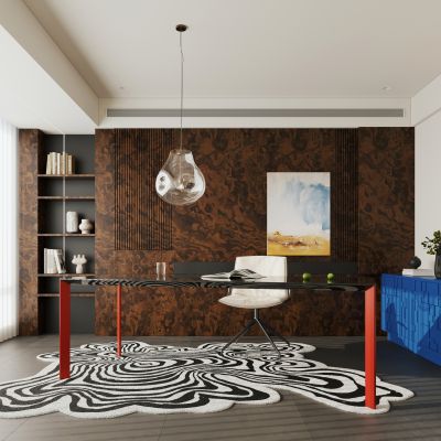 现代复古书房 卧室书房 客厅书房 开放式书房 包豪斯书房 别墅书房