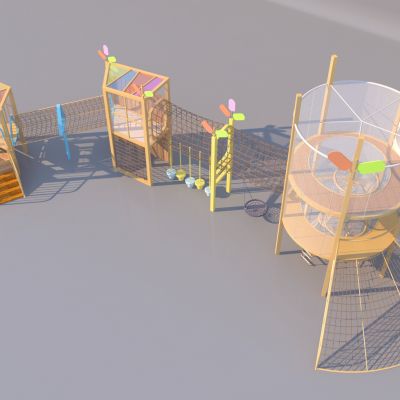 现代儿童游乐设施 