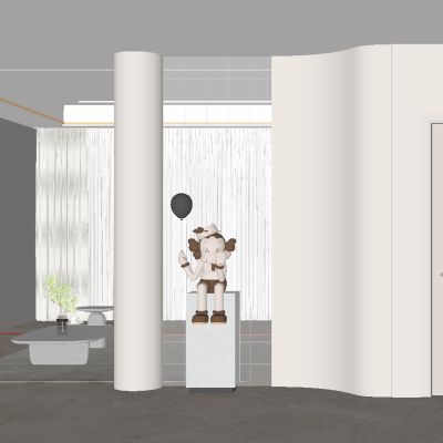 现代玄关过道 隔断