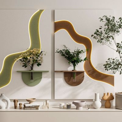 现代奶油风装饰画挂画组合墙饰挂件