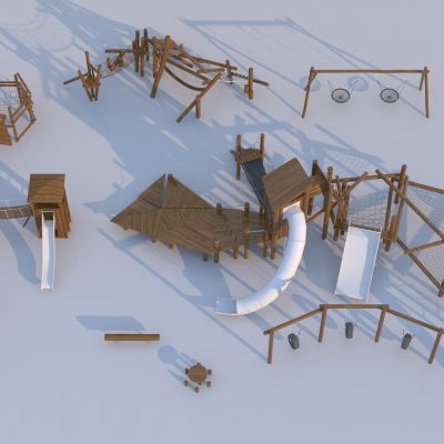 现代儿童器材组合 