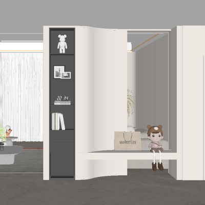 现代玄关过道 隔断