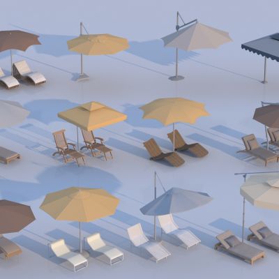 现代户外遮阳伞 