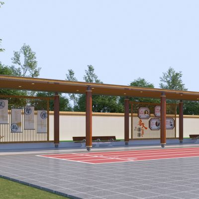 新中式校园连廊 