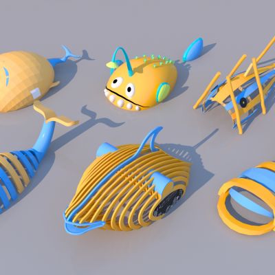 现代儿童器材组合 