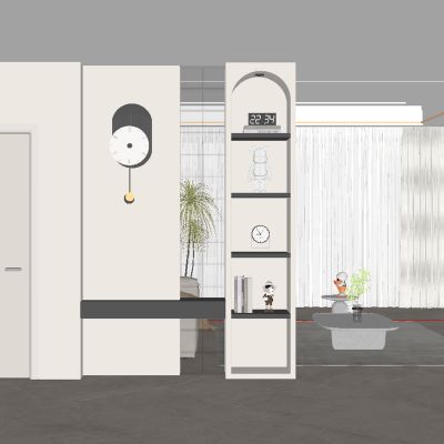 现代玄关过道 隔断